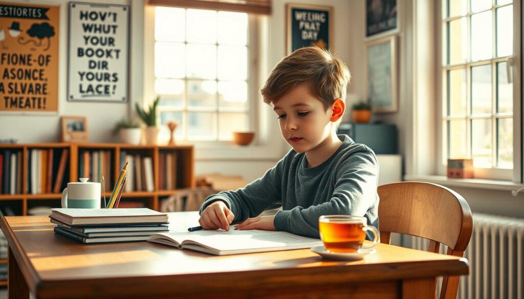 child using Pomodoro technique for study