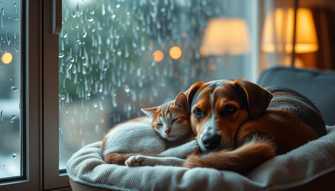 how to keep a pet safe during a storm