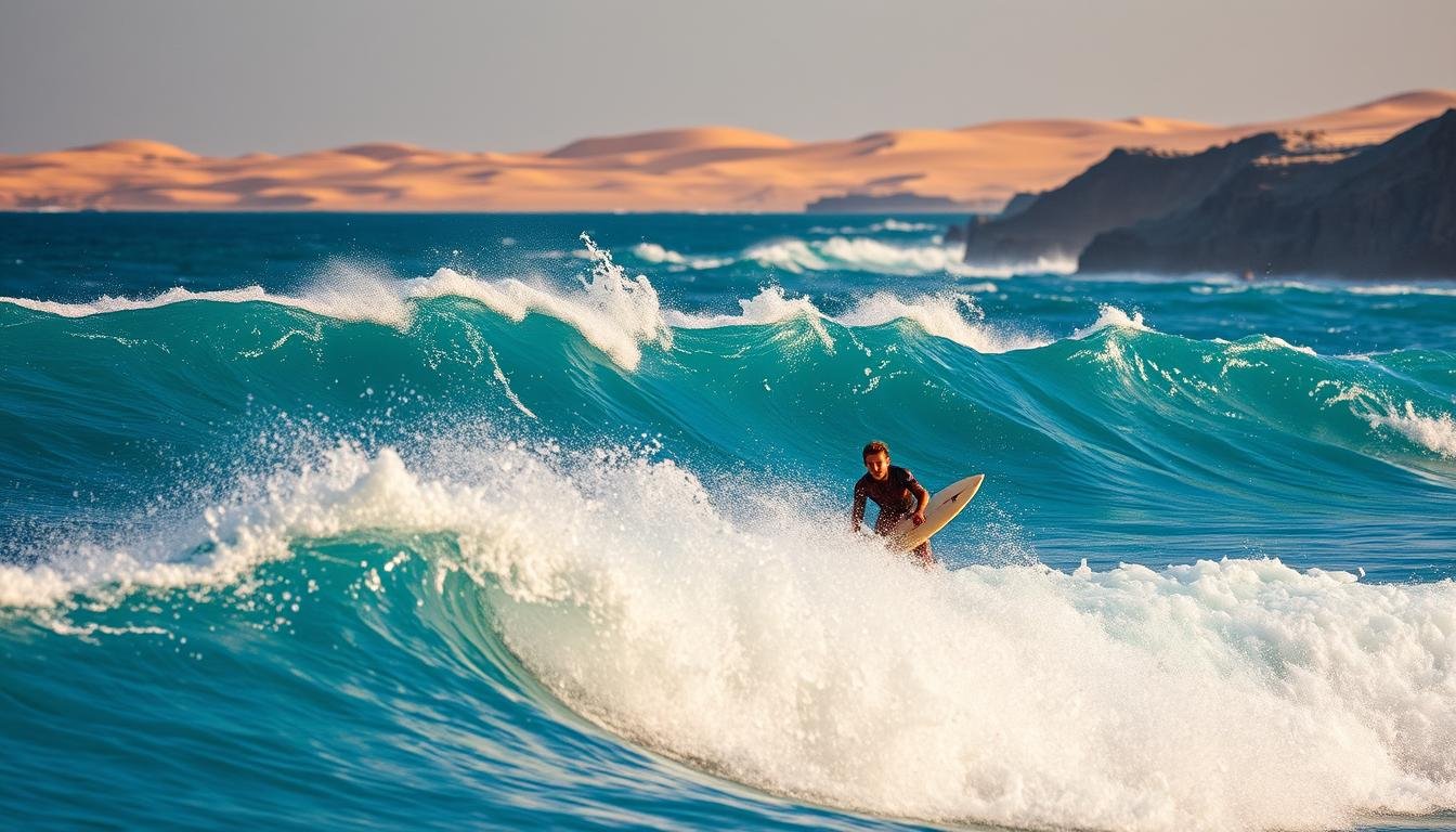 ركوب الأمواج في الداخلة